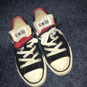 Converse Black Red and White Women’s Size 6